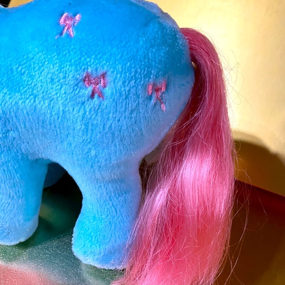 MY LITTLE PONY G1 1985 ORIGINAL HASBRO SOFTIES BOW TIE PONY COLLECTIBLE PLUSH - Picture 7 of 15